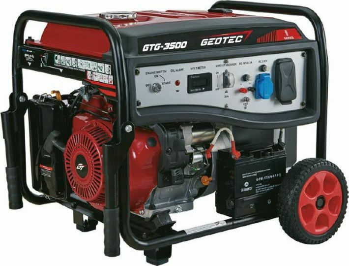 Geotec GTG 2500 Γεννήτρια Βενζίνης Τετράχρονη με Ρόδες και Μέγιστη Ισχύ 2.5kVA