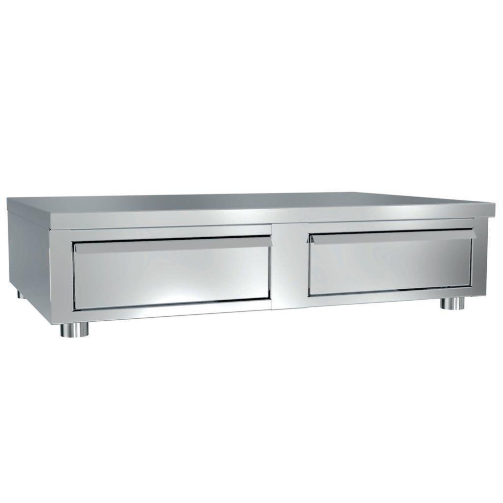 Dominox Διπλη Συρταριέρα INOX 80x70x20cm Κωδικός: SKA-086-2S