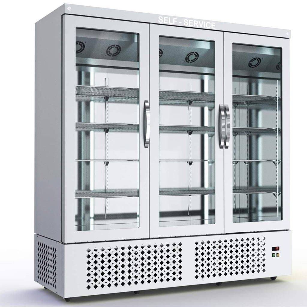 Dominox Επαγγελματικός Θάλαμος Βιτρίνα Κατάψυξης με 3 Πόρτες Π198 x Β70 x Υ215εκ. Κωδικός: THK-207-3