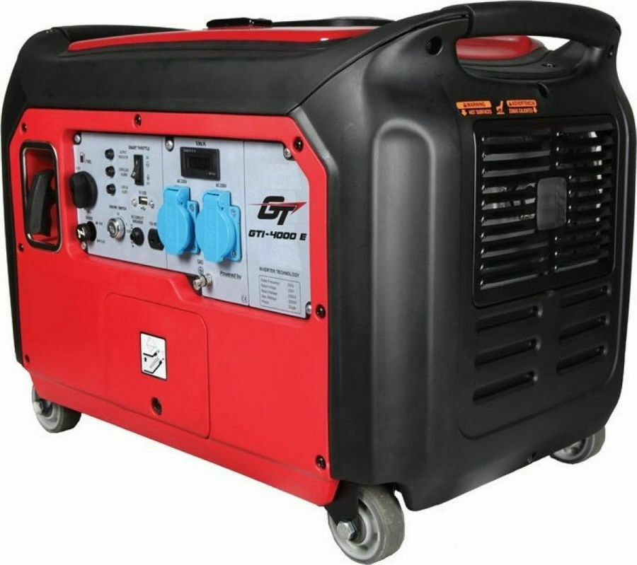 Geotec GTI 4000 E Αθόρυβη Γεννήτρια Inverter Βενζίνης Τετράχρονη με Μίζα, Ρόδες Μέγιστη Ισχύ 4kVA