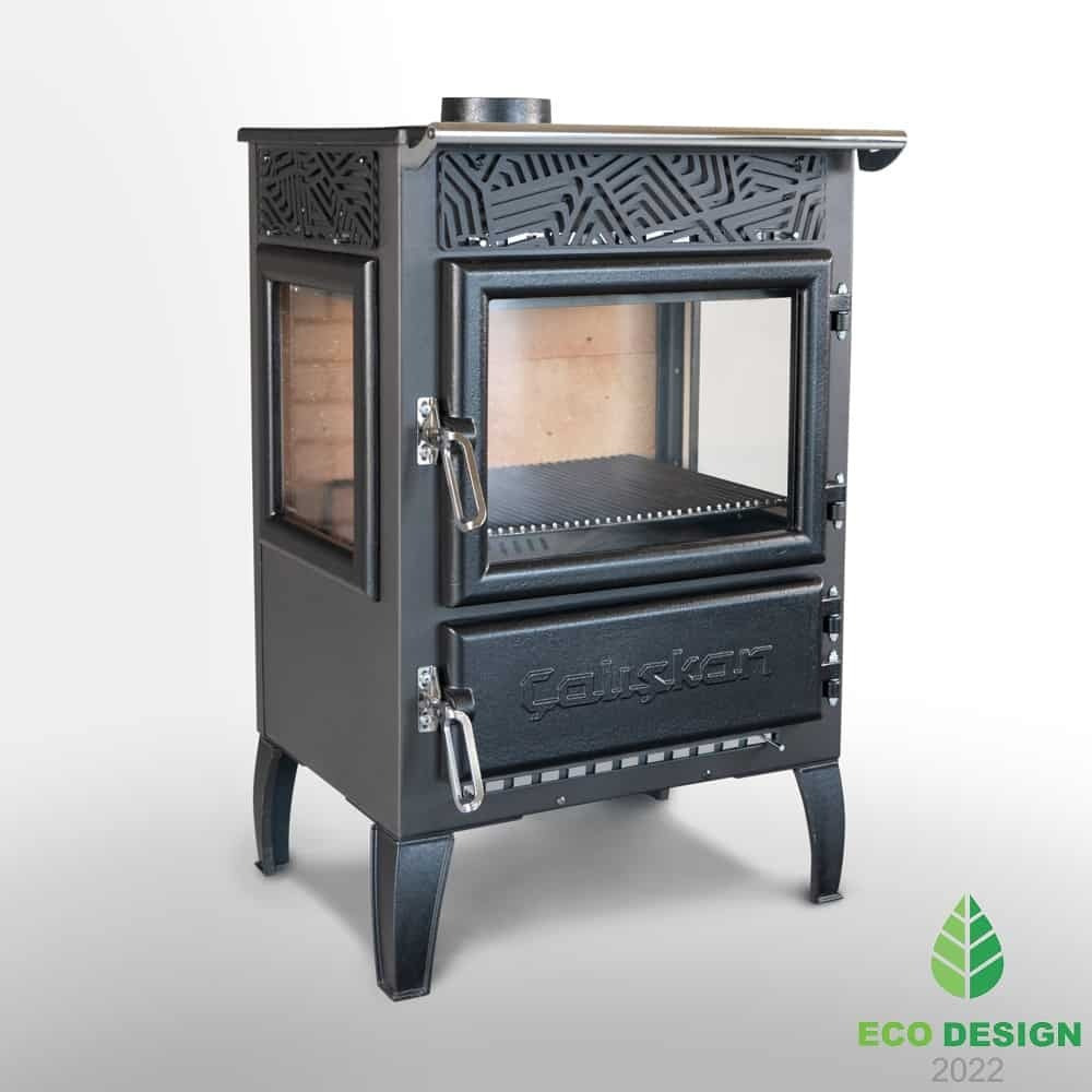 Caliskan 305-3D Χαλύβδινη Ξυλόσομπα 12.5kW Γκρι