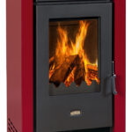 Prity K2 GT Μεταλλική Ξυλόσομπα 8.1kW Κόκκινη