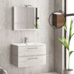 Βάση με δύο συρτάρια Brown 8702 NEW ELSA 75 KARAG 74x45x48cm