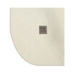 Ντουζιέρα ημικυκλική υψηλής αντοχής PIETRA Cream KARAG 90x90x2,5cm