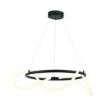 ^ΚΡΕΜΑΣΤΟ Φ/Σ LED 36W 3000K 2100LM KYMA ΜΑΥΡΟ ΜΕΤ/ΚΟ IP20 D60XH230CM
