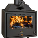 Prity PS2 Ενεργειακό Τζάκι Ξύλου 10kW Αριστερή Γωνία με Ανοιγόμενη Πόρτα