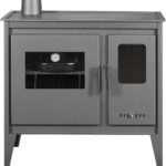 Alfatherm AL03 Μεταλλική Ξυλόσομπα με Φούρνο 10kW Μαύρη