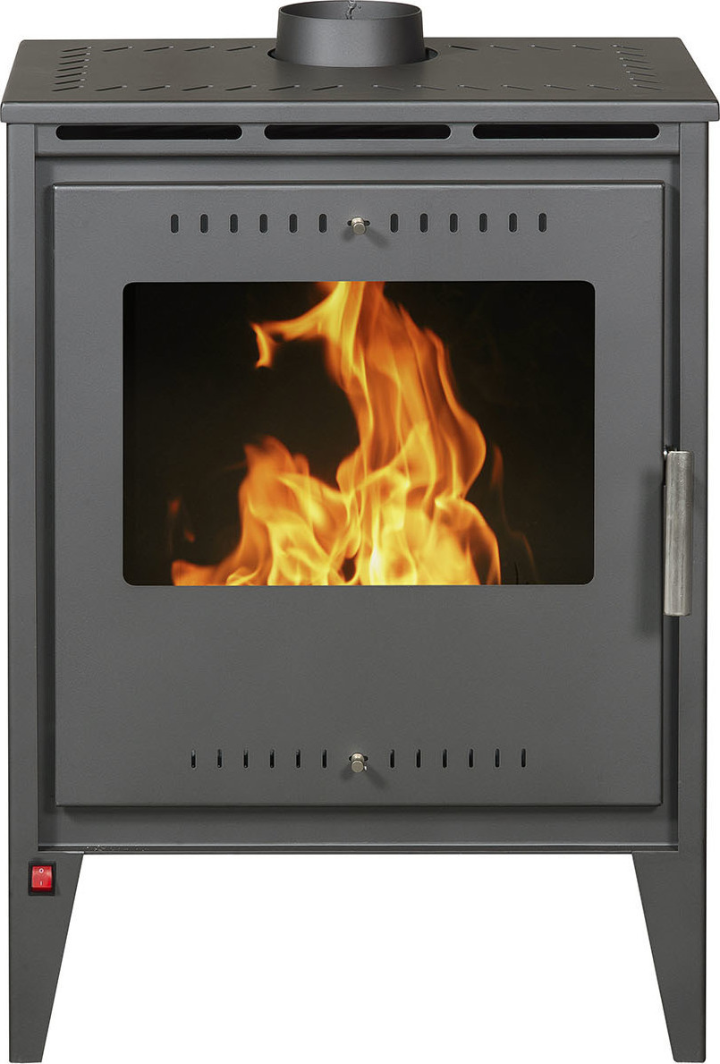 Alfatherm ALB-01 Μεταλλική Ξυλόσομπα Αερόθερμη 14kW Μαύρη
