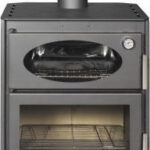 Alfatherm Brasero Χαλύβδινη Ξυλόσομπα με Φούρνο 11kW Μαύρη