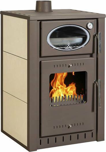 Alfatherm ALC02-S Μεταλλική Ξυλόσομπα με Φούρνο 11kW Μπεζ