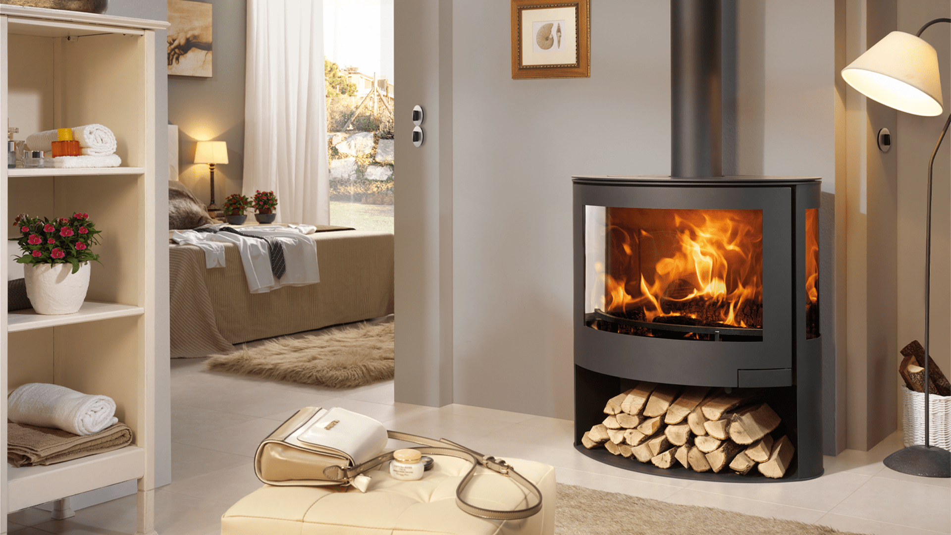 Panadero Iris Ecodesign Χαλύβδινη Ξυλόσομπα 7.8kW Μαύρη