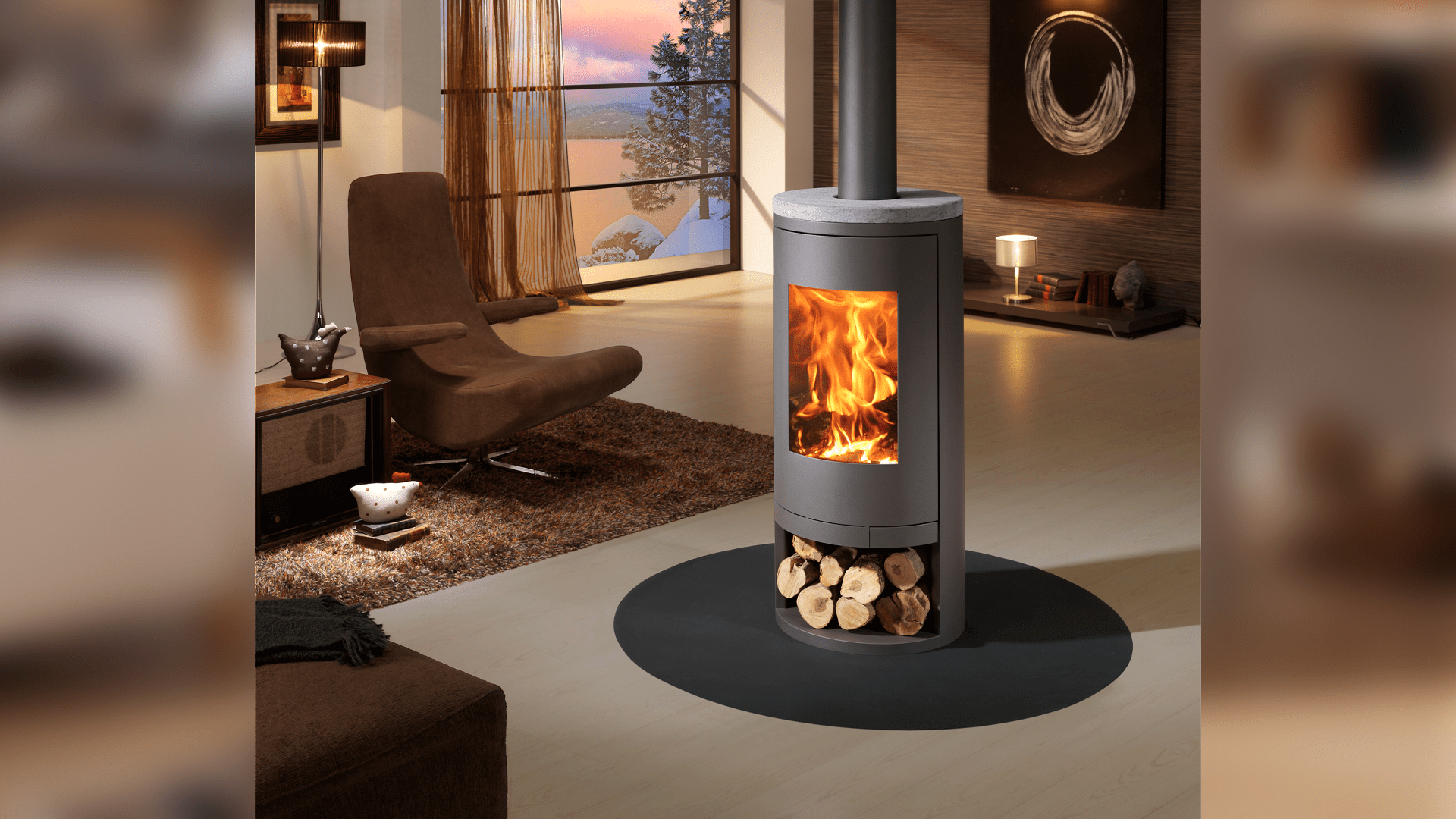 Panadero Sydney Ecodesign Χαλύβδινη Ξυλόσομπα 7.4 kW Μαύρη