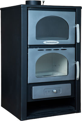 THERMOSTEEL X100 Σόμπα Ξύλου Με Φούρνο 16,5KW