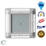 GloboStar® 115091 Φωτιστικό Οροφής για Βενζινάδικα Gas Station 180W AC 230V 25200lm 60° Αδιάβροχο IP65 Φυσικό Λευκό 5000K