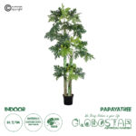 GloboStar® Artificial Garden PAPAYA TREE 20383 Τεχνητό Διακοσμητικό Φυτό Παπάγια Υ270cm