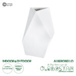 GloboStar® Artificial Garden ALBEROBELLO 20738 Επιδαπέδιο Πολυεστερικό Τσιμεντένιο Κασπώ Γλάστρα - Flower Pot Λευκό Μ58 x Π30 x Υ90cm