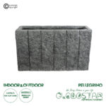 GloboStar® Artificial Garden PELLEGRINO 20765 Επιδαπέδιο Πολυεστερικό Τσιμεντένιο Κασπώ Γλάστρα - Flower Pot Γκρι Μ100 x Π31 x Υ60cm