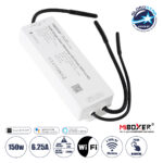 GloboStar® 71438 WP1-P150V24 Mi-BOXER DC Smart Wifi & RF 2.4Ghz & Push Dimming Power Supply Τροφοδοτικό SELV & Controller / Dimmer All in One AC100-240V σε DC 24V 1 x 6.25A 150W - Max 6.25A 150W - Αδιάβροχο IP67 Μ22.5 x Π7 x Υ3.5cm - 3 Years Warranty