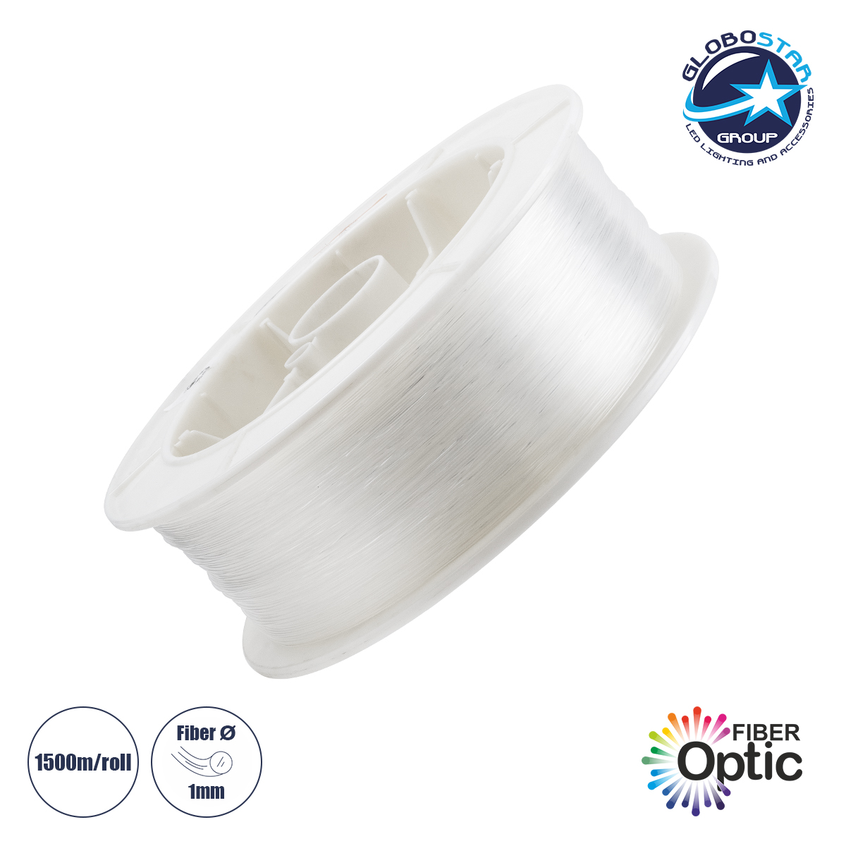 GLOBOSTAR® LUMOFIBRA 79622 Ρολό Οπτικής Ίνας Φ1mm IP68 - Μ15000 x Π0.1 x Υ0.1cm - Ρολό 1500 Μέτρων