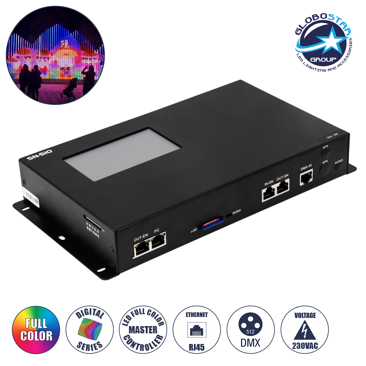 GloboStar® 90145 SEEKWAY SN-510 - Professional Master Controller - Full Colour LED Digital Control System - Κεντρικός Controller για Ψηφιακά Προϊόντα LED Digital Pixel TTL & DMX512 - Single Colour & RGB & RGBW - Synchronous & AsynchronousGLOBOSTAR® SEEKWAY SN-510 90145 Επαγγελματικός Ψηφιακός Controller TTL & DMX512 Pixel Online Full Color ARTNET - 3 Χρόνια Εγγύηση
