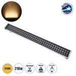 GLOBOSTAR® WASHERGAIA 90217 Μπάρα Φωτισμού Wall Washer LED 216W 23760lm 10° DC 24V Αδιάβροχο IP67 Θερμό Λευκό 2700K Dimmable - Bridgelux SMD Chip - Ασημί - Μ100 x Π10.2 x Υ9.5cm - 3 Χρόνια Εγγύηση