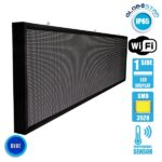 GLOBOSTAR® DISPLAY 90293 Κυλιόμενη Ψηφιακή Επιγραφή P10 Μονής Όψης LED AC 220-240V Αδιάβροχο IP65 Μπλε - WiFi Control μέσω FK APP - Αισθητήρας Θερμοκρασίας & Υγρασίας - Μ264 x Π9 x Υ72cm - 2 Χρόνια Εγγύηση