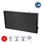 GLOBOSTAR® DISPLAY 90296 Κυλιόμενη Ψηφιακή Επιγραφή 96x48cm P10 Μονής Όψης LED AC 220-240V Αδιάβροχο IP65 Κόκκινο - WiFi Control μέσω FK APP - Αισθητήρας Θερμοκρασίας & Υγρασίας - Μ104 x Π9 x Υ56cm - 2 Χρόνια Εγγύηση