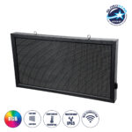 GLOBOSTAR® DISPLAY 90297 Κυλιόμενη Ψηφιακή Επιγραφή 96x48cm P10 Μονής Όψης LED AC 220-240V Αδιάβροχο IP65 RGB - WiFi Control μέσω FK APP - Αισθητήρας Θερμοκρασίας & Υγρασίας - Μ104 x Π9 x Υ56cm - 2 Χρόνια Εγγύηση