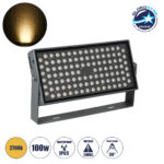 GLOBOSTAR® FLOODZANA 90558 Προβολέας Σποτ Wall Washer LED 100W 9000lm 30° DC 24V Αδιάβροχο IP65 Θερμό Λευκό 2700K Dimmable - Bridgelux SMD Chip - Γκρι Ανθρακί - Μ45.5 x Π28 x Υ10cm - 3 Χρόνια Εγγύηση