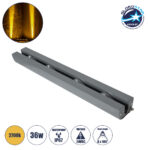 GLOBOSTAR® WINDOWARTE 90723 Φωτιστικό Ανάδειξης Παραθύρων LED 36W 3240lm 8°x180° DC 24V Αδιάβροχο IP67 Θερμό Λευκό 2700K Dimmable - CREE XPE Chip - Γκρι Ανθρακί - Μ50 x Π7 x Υ4.5cm - 3 Χρόνια Εγγύηση