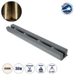 GLOBOSTAR® WINDOWARTE 90724 Φωτιστικό Ανάδειξης Παραθύρων LED 36W 3420lm 8°x180° DC 24V Αδιάβροχο IP67 Φυσικό Λευκό 4500K Dimmable - CREE XPE Chip - Γκρι Ανθρακί - Μ50 x Π7 x Υ4.5cm - 3 Χρόνια Εγγύηση