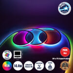 GLOBOSTAR® NEONIO-A 90753 Ψηφιακή Pixel Addressable Ταινία Neon Flex LED 14.4W/m 864lm/m 90° DC 12V Αδιάβροχο IP65 60 x SMD5050 Chip/m 20 x Pixel/m Πολύχρωμο RGB Dimmable SPI/TTL Protocol IC SM16703P/WS2811/WS2812 - Sanan SMD Chip - Μ1000 x Π1.4 x Υ1.4cm - Ρολό 10 Μέτρων - 3 Χρόνια Εγγύηση