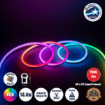GLOBOSTAR® NEONIO-C 90755 Ψηφιακή Pixel Addressable Ταινία Neon Flex LED 14.4W/m 864lm/m 180° DC 12V Αδιάβροχο IP65 60 x SMD5050 Chip/m 20 x Pixel/m Πολύχρωμο RGB Dimmable SPI/TTL Protocol IC SM16703P/WS2811/WS2812 - Μ1000 x Π1 x Υ2.3cm - Ρολό 10 Μέτρων - 3 Χρόνια Εγγύηση