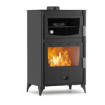 Thermiki ATS 90-30 Χαλύβδινη Ξυλόσομπα με Φούρνο 15.55kW Μαύρη