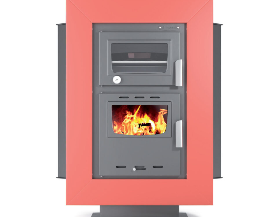 Thermiki ATS 90-30 Corner Χαλύβδινη Ξυλόσομπα με Φούρνο 15.55kW