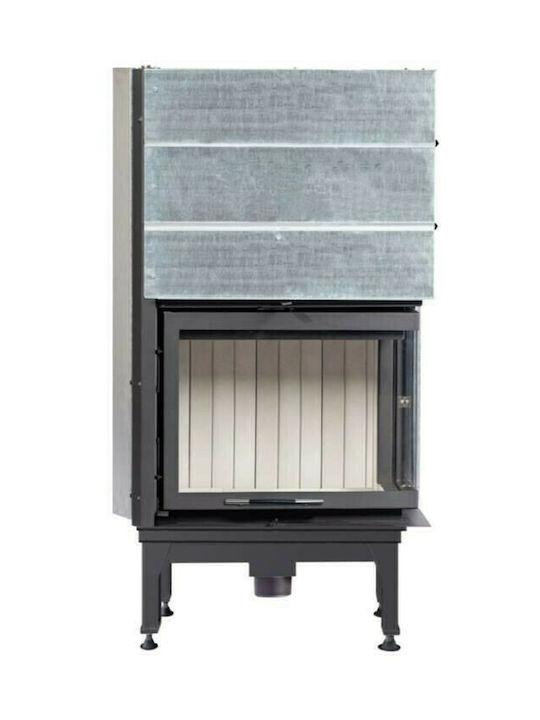 Lazaru e-CORNER 70/51 Ενεργειακό Τζάκι Ξύλου Αερόθερμο 11kW Δεξιά Γωνία με Συρόμενη Ανοιγόμενη Πόρτα