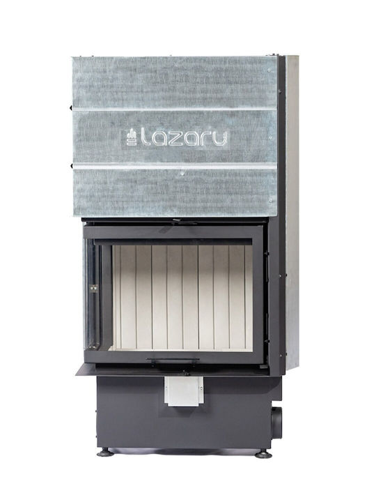 Lazaru Corner Premium 70/51 Ενεργειακό Τζάκι Ξύλου Αερόθερμο 12kW Αριστερή Γωνία με Συρόμενη Ανοιγόμ