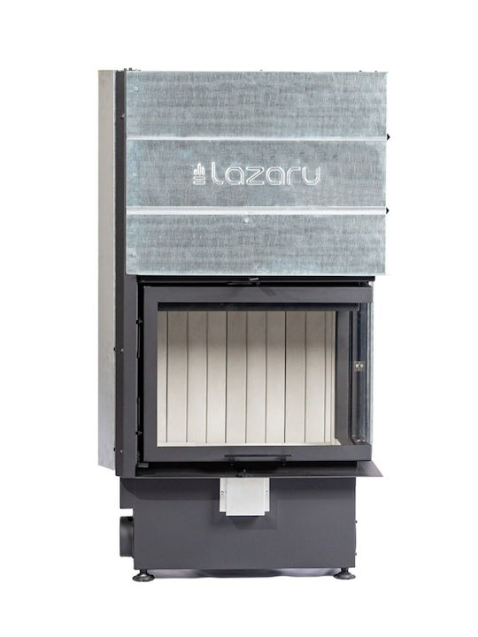 Lazaru Corner Premium 80/51 Ενεργειακό Τζάκι Ξύλου Αερόθερμο 12.8kW Δεξιά Γωνία με Συρόμενη Ανοιγόμε