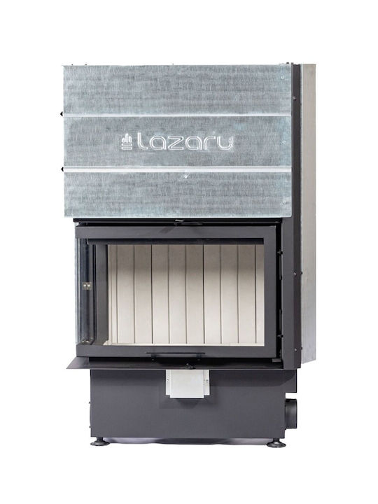 Lazaru Corner Premium 80/51 Ενεργειακό Τζάκι Ξύλου Αερόθερμο 12.8kW Αριστερή Γωνία με Συρόμενη Ανοιγ