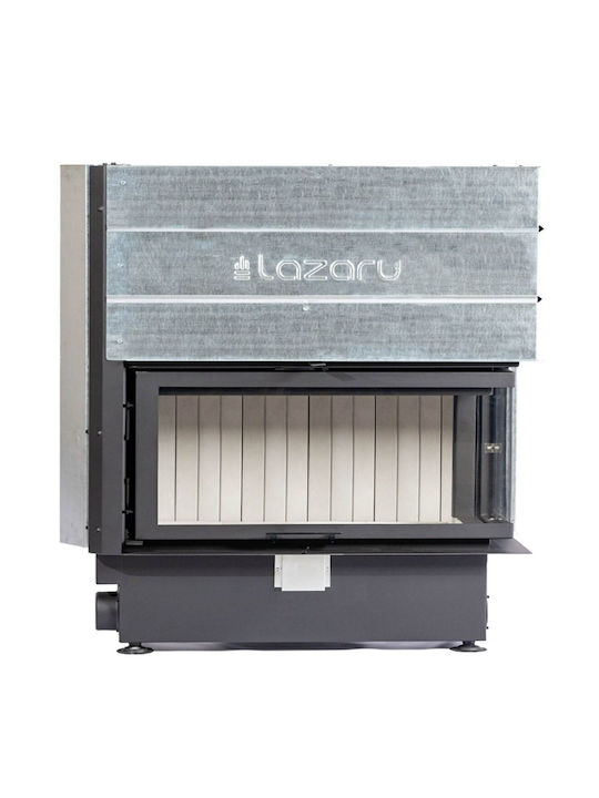 Lazaru Corner Premium 110/51 Ενεργειακό Τζάκι Ξύλου Αερόθερμο 13kW Δεξιά Γωνία με Συρόμενη Ανοιγόμεν