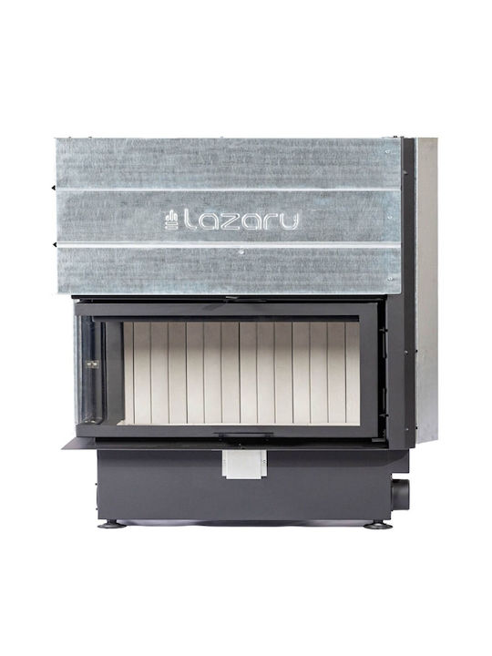 Lazaru Corner Premium 110/51 Ενεργειακό Τζάκι Ξύλου Αερόθερμο 13kW Αριστερή Γωνία με Συρόμενη Ανοιγό