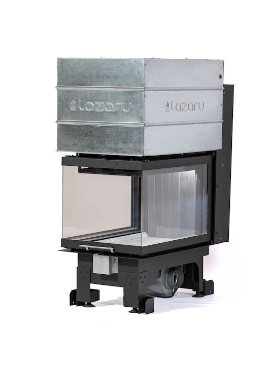 Lazaru 3 Side-U Premium 80/52 Ενεργειακό Τζάκι Ξύλου Αερόθερμο 12kW Τρίπλευρο με Συρόμενη Ανοιγόμενη