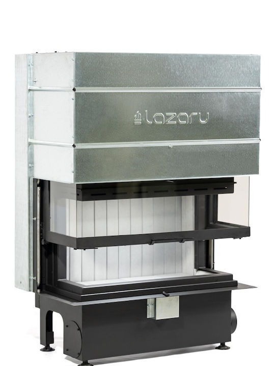 Lazaru 3 Side Premium 80/52 Ενεργειακό Τζάκι Ξύλου Αερόθερμο 12.8kW Τρίπλευρο με Συρόμενη Ανοιγόμενη