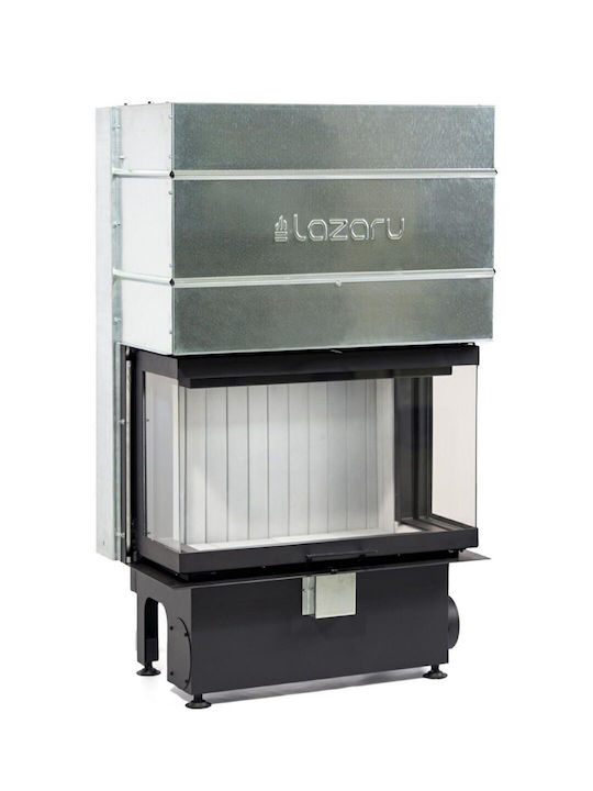 Lazaru 3 Side Premium 80/52 Ενεργειακό Τζάκι Ξύλου Αερόθερμο 12.8kW Τρίπλευρο με Συρόμενη Ανοιγόμενη