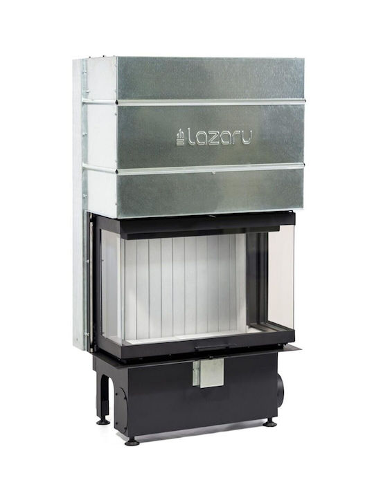 Lazaru 3 Side Premium 70/52 Ενεργειακό Τζάκι Ξύλου Αερόθερμο 12kW Τρίπλευρο με Συρόμενη Ανοιγόμενη Π