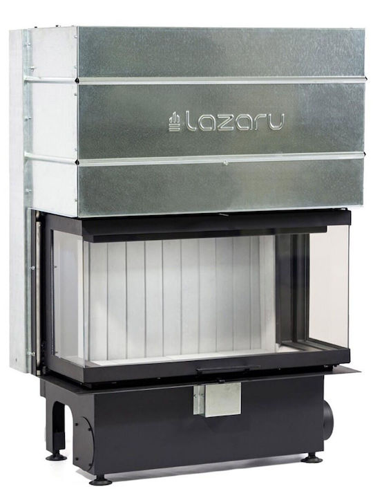Lazaru 3 Side Premium 90/52 Ενεργειακό Τζάκι Ξύλου Αερόθερμο 13.2kW Τρίπλευρο με Συρόμενη Ανοιγόμενη