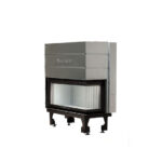Lazaru E-Corner 110/47 Ενεργειακό Τζάκι Ξύλου Αερόθερμο 13.2kW Δεξιά Γωνία με Συρόμενη Ανοιγόμενη Πό