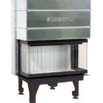 Lazaru E-3 Side 90/52 Ενεργειακό Τζάκι Ξύλου Αερόθερμο 11kW Τρίπλευρο με Συρόμενη Ανοιγόμενη Πόρτα μ