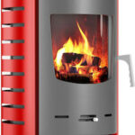 Thermiki ATS Zero Χαλύβδινη Ξυλόσομπα 12.1kW Κόκκινη
