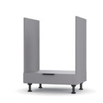 Craft Κάτω Ντουλάπι Φούρνου Γραφίτης 60x48x82cm